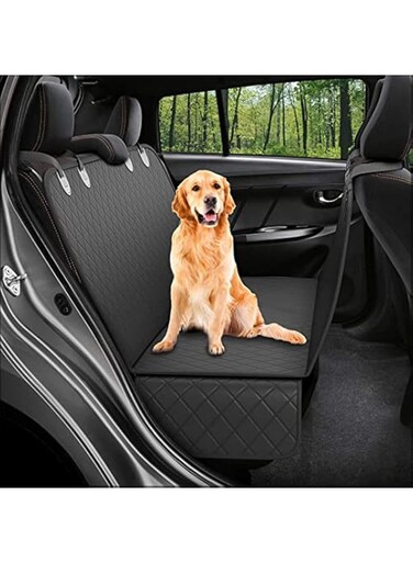 NC Dog rear seat cover,Car Back-Seat Protector Cover,Car Seat Protector Foldable,Car Pet Scratch proof Hammock,Black.