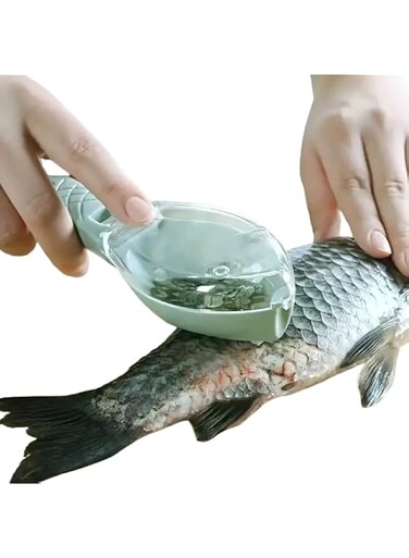 Fish Scale Scraper, Fish Scale Box With Storage, Convenient And Easy To Wash Scraper, Kitchen Tools, Fish Scale Scraper Remover Multifunctional Fish Scales Clean Tools, Fish Scales Brush Peeler