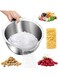 Rice Washer Strainer Bowl - 4-in-1 Washing Bowl for Quinoa, Stainless Steel Rinser With Side Drainers Small Colander for Cleaning Fruits, Vegetables, and Beans - Versatile Kitchen Tool