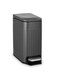 Small Trash Can for Bathroom with Lid Soft Close, 6 Litre Stainless Steel Trash Can with Removable Inner Bucket, Step Pedal, Slim Waste Bin for Toilet, Office, Bedroom, Grey
