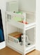 Kitchen Adjustable Shelf Storage Box White 24x40x39.5cm