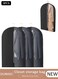 3PCS Clear Garment Bags for Hanging Clothes Storage Gusset Suit Bags for Closet Storage Bags Dust Covers for Clothes Moth Proof Sweater Bags Garment Cover Clothes Protector