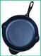 Houseware Heavy Duty Enameled Cast Iron Skillet &acirc;&euro;&ldquo; Black, 26cm   Oven &amp; Induction Safe Frying Pan for Pizza, Grilling &amp; Saut&Atilde;&copy;ing