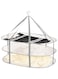 TERRIFI Clothes Drying Rack, 3 Tier Foldable Mesh Clothes Hanging Dryer, Hanging Mesh Net Dryer Collapsible with Windproof Hook, for Hydroponics Flowers, Buds, Fruits, Seafoods, Clothes