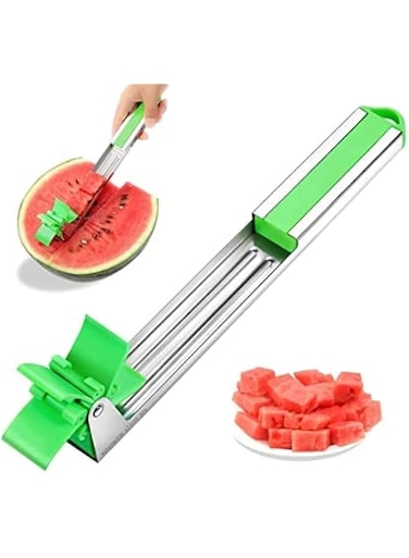ABBASALI watermelon slicer cutter stainless steel Melon Fruit Slicer, watermelon cubes slicer Fruit slicer Tool Kitchen Gadgets for cutting water melon