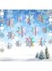 LBOYLOVE&reg; 12 Pcs Hanging Snowflake Decorations, 3D Holographic Snowflake Decorations for Christmas, Christmas Paper Snowflakes for Christmas Decorations, Winter Wonderland Party and New Year Party