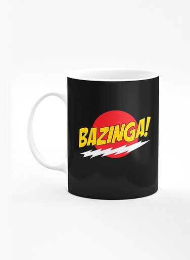 Designer Printed Coffee Mug with Heavy Duty Handle 11oz Ceramic Personalised Gift Mugs Cup [Microwave Safe &amp; Dishwasher Proof] - Bazinga