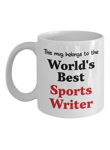 World's Best Sports Writer Printed Coffee Mug White