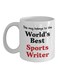 World's Best Sports Writer Printed Coffee Mug White