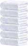 Xclusives Premium White Hand Towels - Pack of 6, 40cm x 70cm Bathroom Hand Towel Set, Hotel &amp; Spa Quality Hand Terry Towels for Bathroom, Highly Absorbent and Super Soft Bathroom Towels