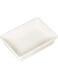 Adjustable Plastic Drawer Organizer Basket Expandable BPA-Free Storage Tray for Kitchen, Office, or Bathroom White (Wide Short)