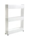 3-Tier Portable Trolley Storage Rack Organizer White