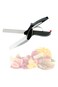 Kitchen , Kitchen Multipurpose Utility Stainless Steel Scissor with Cutting Board Built-in, 2-in-1 Kitchen Tool Slicer for Vegetable Fruit Bread Cheese