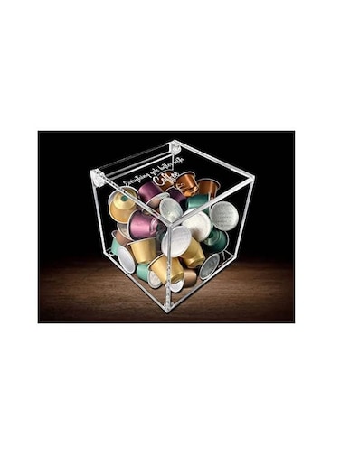 Creative Planet Coffee Pods Holder for Nespresso Vertuo Keurig K Cups Capsules. Designer Acrylic Coffee Bar Accessories for Your Coffee Station. (Everything Gets Better with Coffee)
