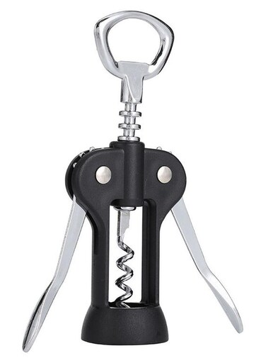 Wine Opener Ss+Abs+Zinc Alloy Premium Quality Material Multi Color 17X6X4 Cm Silver/Black 17X6X4cm