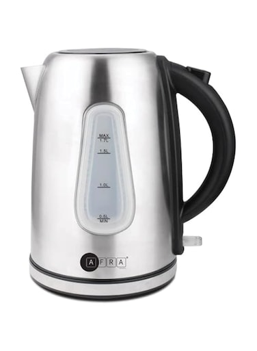 AFRA Electric Kettle, 1.7L Capacity, 2200W, Automatic Shut-off, Overheat Protection, Stainless Steel Finish, 2 years warranty