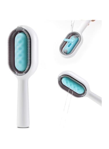 Vertio 2 in 1 Cat Brush with Water Tank - Pet Grooming Brush &amp; Hair Removal Comb - Cat &amp; Dog Cleaning Brush with Water Storage - Pet Hair Remover - Ideal for Long &amp; Short Hair - Cat &amp; Dog accessories