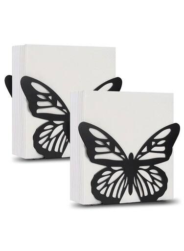PCS Napkin Holder, Butterfly Napkin Holders for Tables, Paper Napkin Holder Metal Napkins Dispenser Vertical Table Napkin Organizer for Home Kitchen Restaurants, Serviette Holder