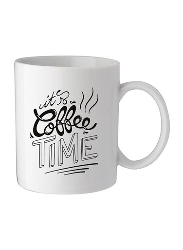 It's Coffee Time Printed Mug White/Black