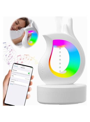 Azonee Anti Gravity Humidifier with Bluetooth Speaker, RGB LED Night Light, 450ml Cool Mist Humidifier with Auto Shut-Off, Desktop Bedside Lamp for Bedroom, Office
