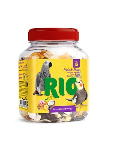 RIO Fruit &amp; Nuts Mix &ndash; Natural Nutritious Treats for Birds 160g
