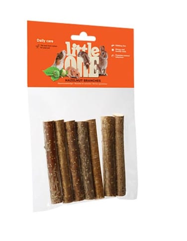 7 قطع من أغصان البندق الصغيرة - مكافأة طبيعية للمضغ للحيوانات الأليفة الصغيرة