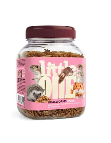 Little One&trade; Dried Mealworms Snack for Small Pets 70g &ndash; High-Protein Treat for Rodents and Birds