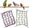 2 Pcs Pet Climbing Rope Net, Bird Hamster Climbing Rope Ladder, Ferret Hammock Hamster Hammock Swing Ladder Bird Cage Accessories Toys Animal Habitat for Ferret, Hamster, Cockatiel, Lovebirds Canaries