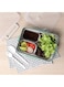 Cleany Genie SUPERLOCK Stainless Steel Lunch Box, 850 ML, 3 Compartments with Cutlery, Mint Green