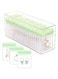 HOMEHIVE Acrylic Jewelry Box Organizer, Clear Jewelry Organizer Holder with 20 Portable Anti Tarnish Jewelry bags, Travel Jewelry Case for Earrings/Rings/Necklaces for Women Girls, Green