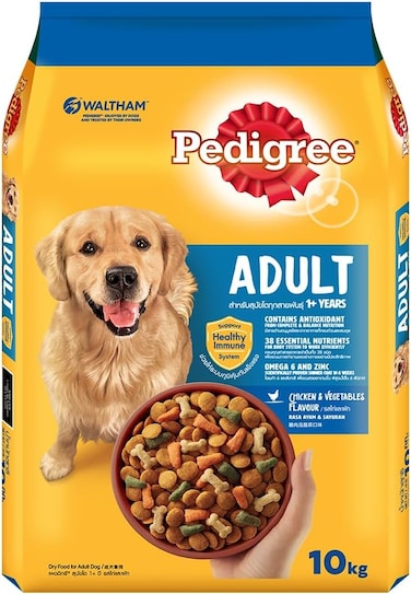 Pedigree Chicken &amp; Vegetables, Dry Dog Food (Adult), 10Kg