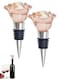 PACK Rose Wine Stopper, Bottle Stopper Wine Saver, Reusable Wine Corks For Beverage, Wine Accessories Gifts for Wine Lovers, Wedding Favors