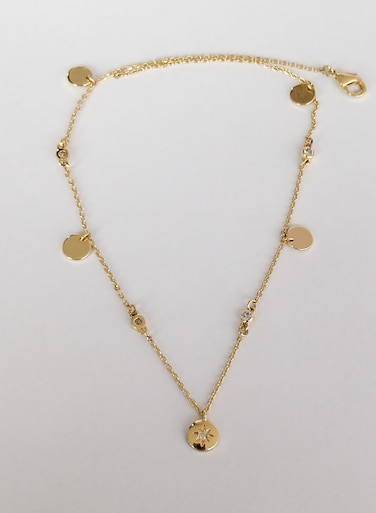 Lily's Style Gold Plated Multi Circle Necklace