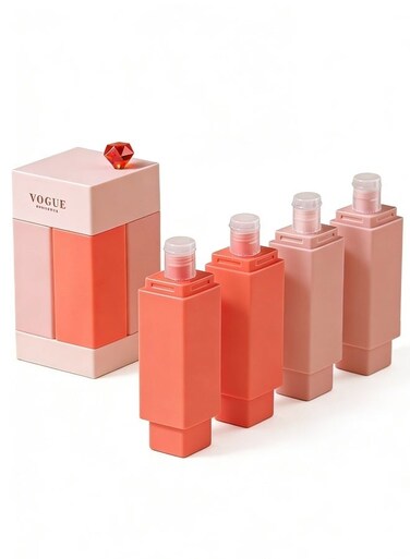 Travel Bottles Set 4 PCS Refillable Leak Proof Cosmetic Containers with Storage Case, Reusable Toiletry Bottles for Shampoo Lotion Conditioner TSA Approved