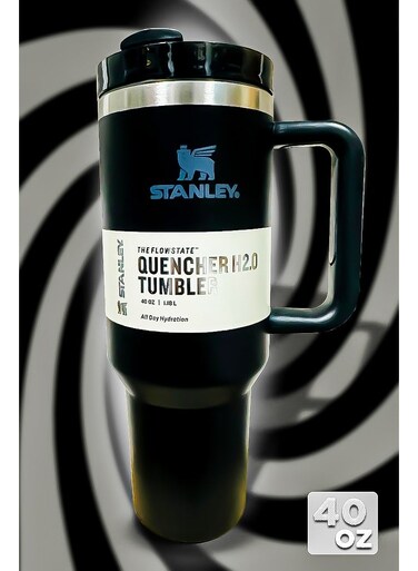 40oz Tumbler Stainless Steel Travel Cup with Reusable Straw BPA Free Sustainable and Dishwasher Safe Featuring Leakproof FlowState Lid and Double Wall Insulation to Maintain Drink Temperature Hot for 16 Hours and Cold for 24 Hours Slim Base Compatible with Car Cup Holders and Strong Ergonomic Handle for Daily Travel and Outdoor Use
