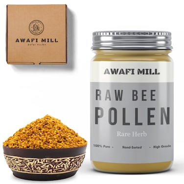 AWAFI MILL Raw Bee Pollen Granules - Nature's Golden Treasure - Gourmet Ingredient for Culinary Delights - Pure and Unfiltered (Bottle of 50 gram / 1.7 Oz)