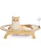 Monirf Wooden Space Capsules Cat Bed, Cat House For All Seasons, Removable Washable Pet Bed, Large Sleeping Bed For All Cats &amp; Small Dogs (12.5cm Height)