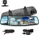 Dash Cam for Car, 4.3" Backup Smart Rearview Mirror Camera, Waterproof HD 1080P Front and Rear Wide Angle, Support Dual Cameras, Night Vision, Parking Assistance &amp; Loop Record