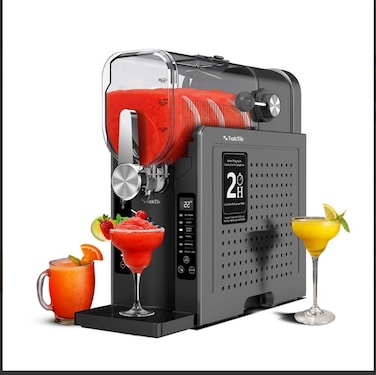 Slush Ice Maker 1.8L &ndash; Commercial &amp; Home Frozen Drink Machine, 4 Modes, 180W Motor, Smart Panel, Black for Slushies, Smoothies &amp; Frozen Beverages