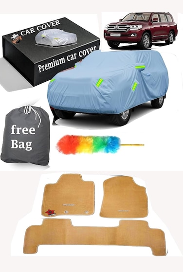 Land Cruiser Car Cover 2020&ndash;2025 &ndash; Black, All-Weather, Waterproof, Dust &amp; UV Protection, Includes Mat