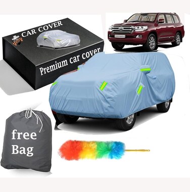 غطاء سيارة تويوتا لاند كروزر 2020–2025 – ثلاث طبقات، مناسب لطقس الإمارات، أزرق فاتح، مقاوم للماء والغبار