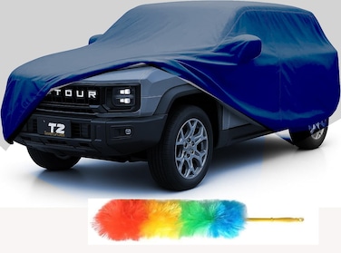 Jetour T1 Car Cover 2024&ndash;2025 &ndash; Blue, Waterproof, Windproof, UV-Resistant, All-Weather, Indoor/Outdoor, Custom Fit with Zipper Access &amp; Secure Straps