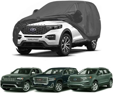 غطاء سيارة – مناسب لفورد إكسبلورر/إيدج، جيب شيروكي، جي إم سي أكاديا – لجميع الأحوال الجوية، مقاوم للماء والغبار والأشعة فوق البنفسجية