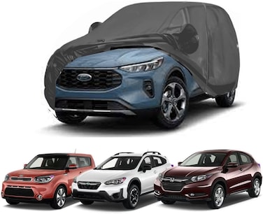 Car Cover &ndash; Fits Ford Escape, Honda HRV, Kia Soul, Subaru Crosstrek &ndash; All-Weather, Waterproof, Dust &amp; UV Resistant