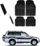 Rubber Floor Car Mats for Pajero Mitsubishi Set of 5 Mats With Mat Cleaning Brush