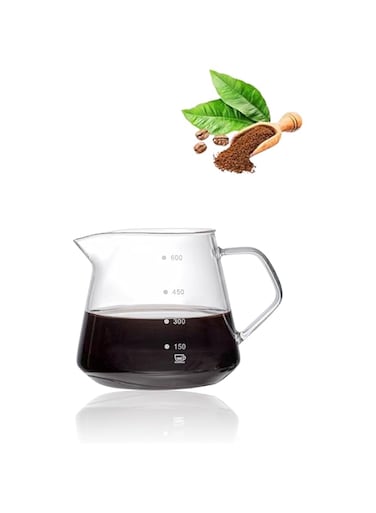 Brew ly Every Time with 600m Glass Drip Coffee maker coffee Pot, Easy Pour, Dishwasher Safe, Includes Filter