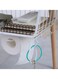 Under Shelf Cabinet Basket Metal Rack Organiser for Bowls Cups Saucers Plates Multifunctional Storage Wire Basket with Hooks for hanging cups Kitchen Office Pantry Home White