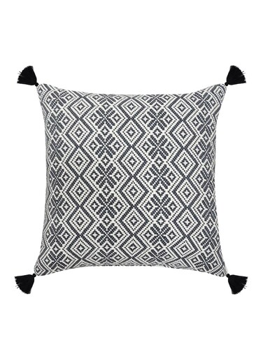 East Decorative Pillow - 450 Gram of Pollyester Jacquard Bedroom Or Living Room Decoration Graphite Grey 45 x 45cm