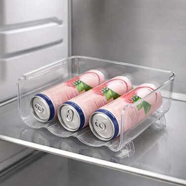 Home Fridge Bottle Organizer Clear 28.5x21x10.5cm