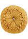 Kuber Industries Round Shape Silk Cushion - 13.7"X13.7", Gold